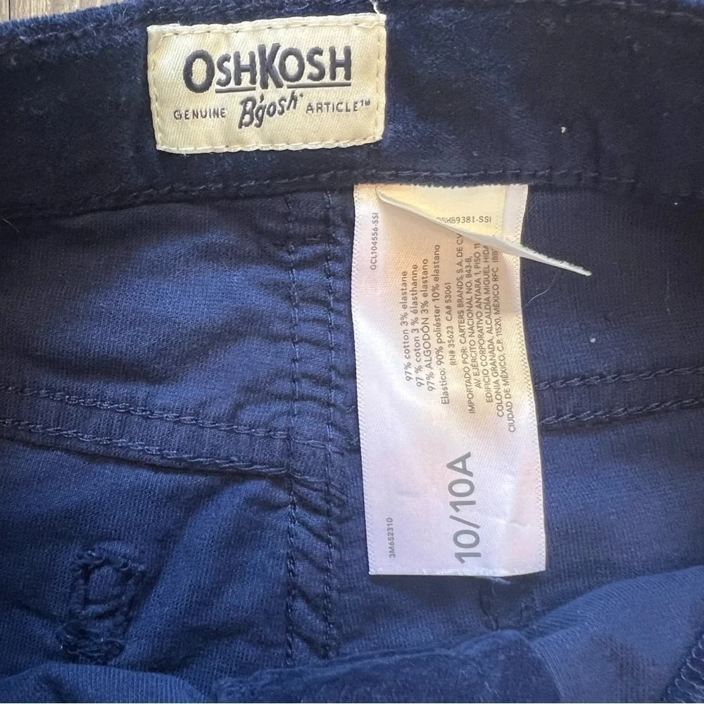 OshKosh B’Gosh Kids Velvet Navy Blue Adjustable Waist Pants Trousers Size 10
